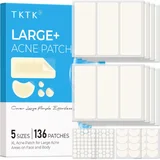 TKTK Large Pimple Patches for Face and Body, 68 x 27 mm, 136 patches