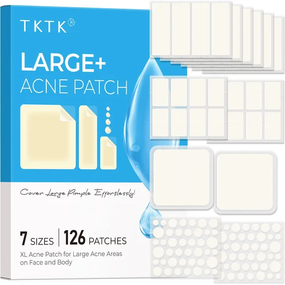 TKTK Large Pimple Patches for Face and Body, 7 Sizes