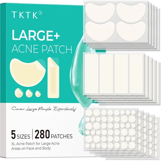 TKTK Moon Contoured Hydrocolloid Pimple Patches, 5 Sizes